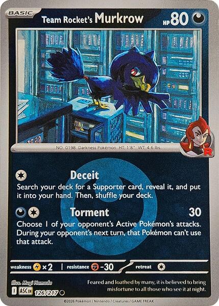 Team Rocket's Murkrow (Energy Symbol Pattern)-#126/217-Standard