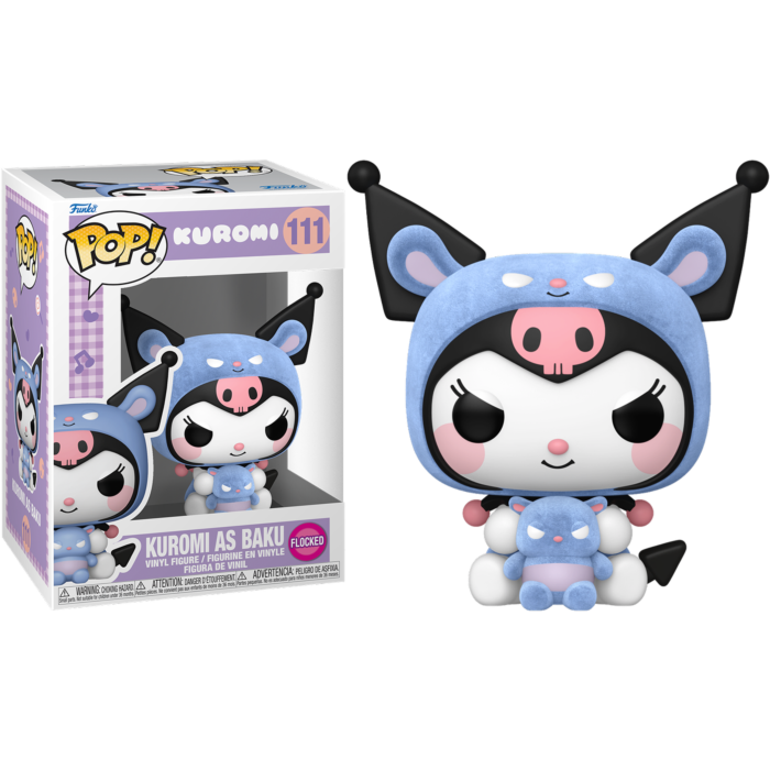 Hello Kitty & Friends - Kuromi as Baku Flocked Pop! Vinyl Figure