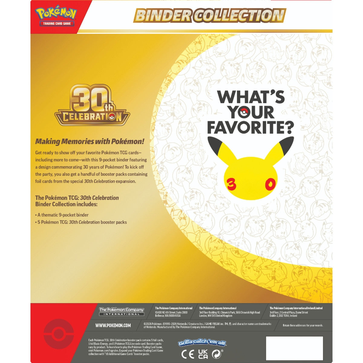 Pokémon TCG: 30th Celebration - Binder Collection