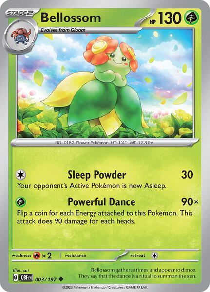 Bellossom-#003/197-Reverse Holofoil