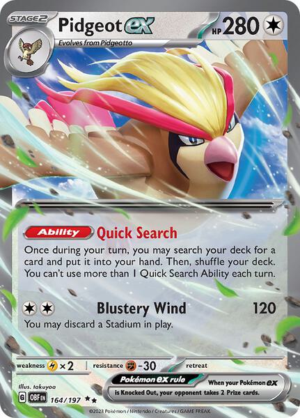 Pidgeot ex-#164/197-Holofoil