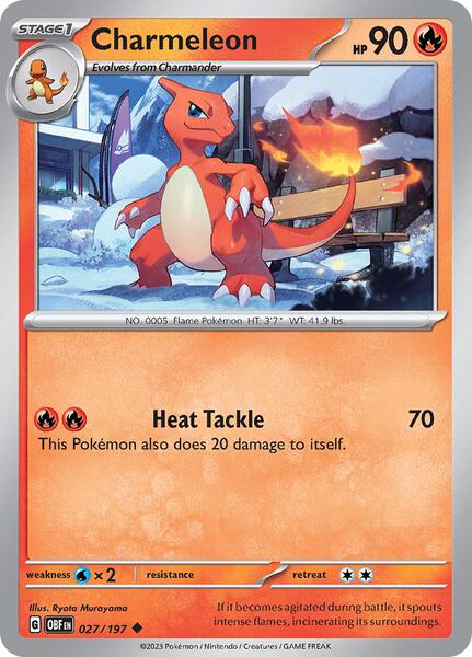 Charmeleon-#027/197-Reverse Holofoil
