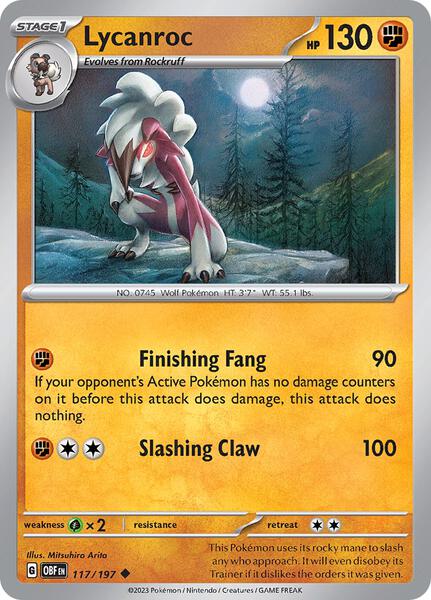 Lycanroc-#117/197-Reverse Holofoil