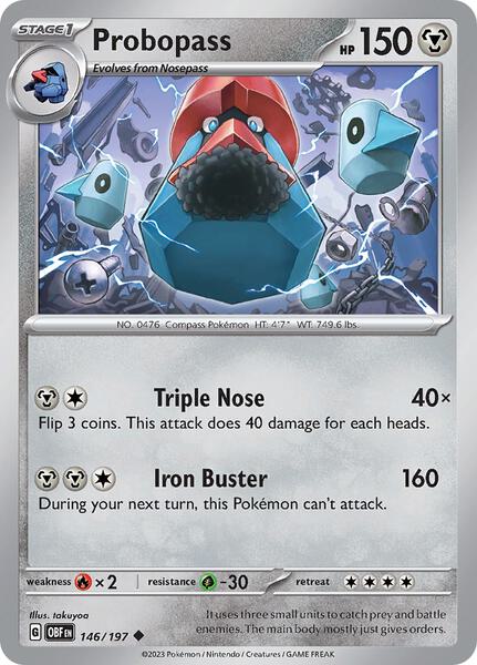 Probopass-#146/197-Reverse Holofoil