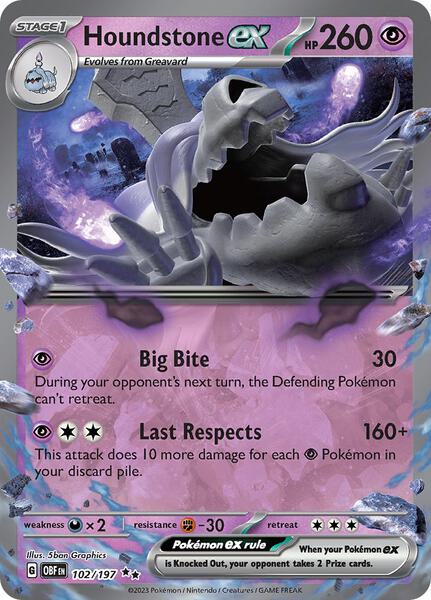 Houndstone ex-#102/197-Holofoil