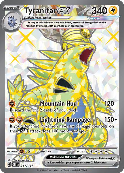 Tyranitar ex - 211/197-#211/197-Holofoil