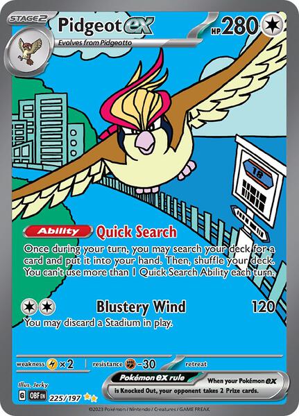 Pidgeot ex - 225/197-#225/197-Holofoil