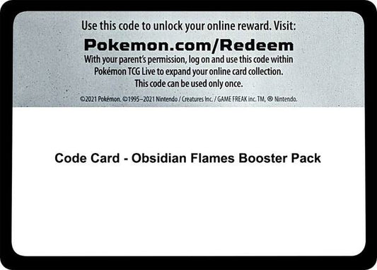 Code Card - Obsidian Flames Booster Pack-nan-Normal