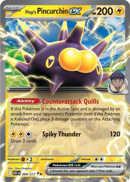 Hop's Pincurchin ex-#068/217-Holofoil