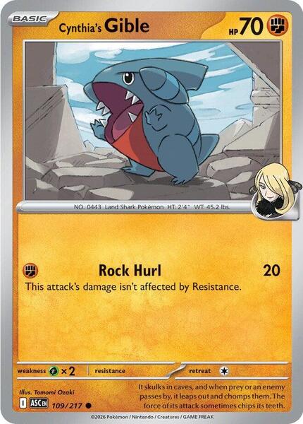 Cynthia's Gible-#109/217-Standard