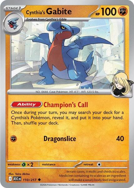 Cynthia's Gabite-#110/217-Standard
