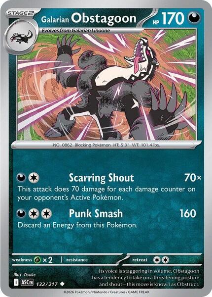 Galarian Obstagoon - 132/217-#132/217-Standard