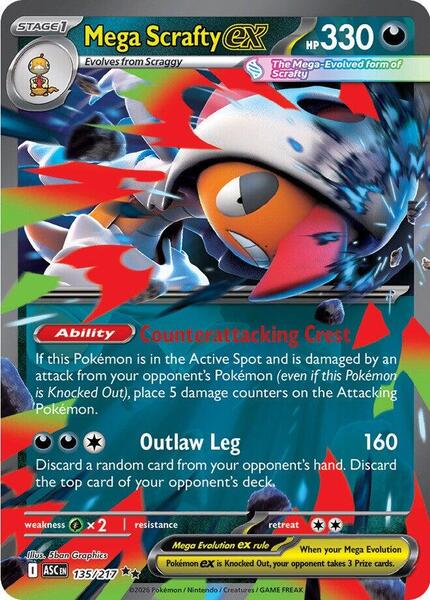 Mega Scrafty ex - 135/217-#135/217-Holofoil