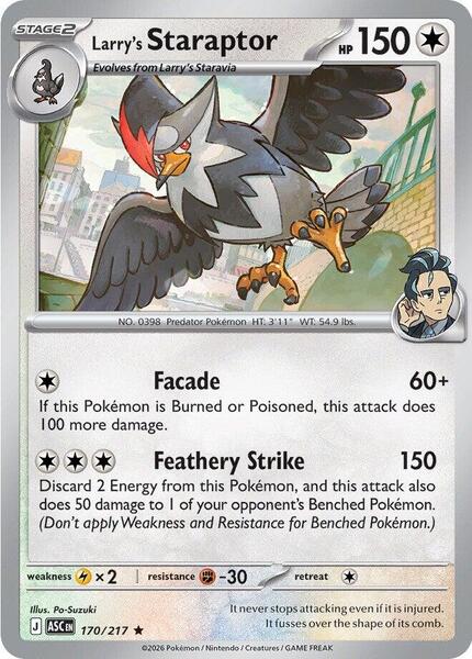 Larry's Staraptor - 170/217-#170/217-Holofoil