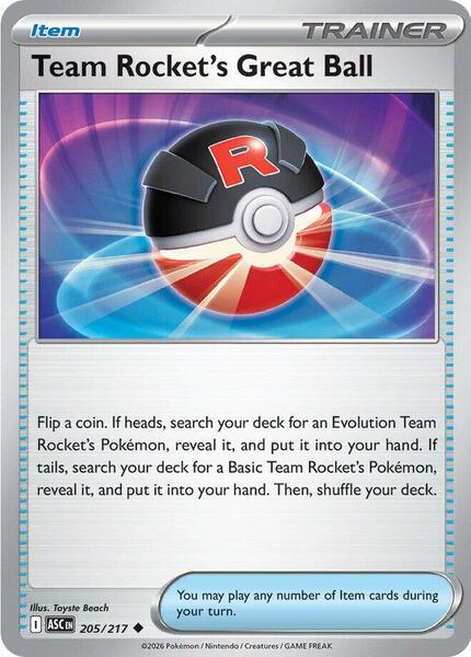 Team Rocket's Great Ball-#205/217-Standard