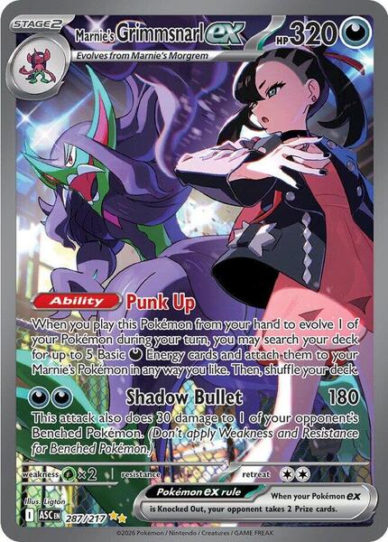 Marnie's Grimmsnarl ex-#287/217-Standard
