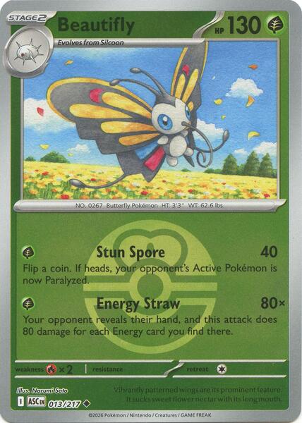 Beautifly - 013/217 (Love Ball)-#013/217-Reverse Holofoil