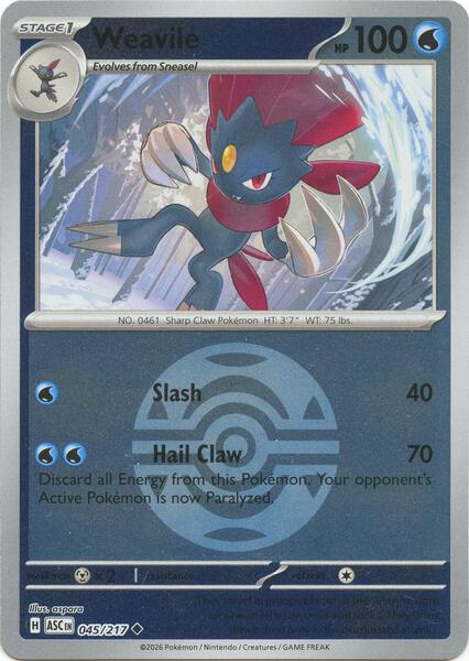 Weavile - 045/217 (Dusk Ball)-#045/217-Standard