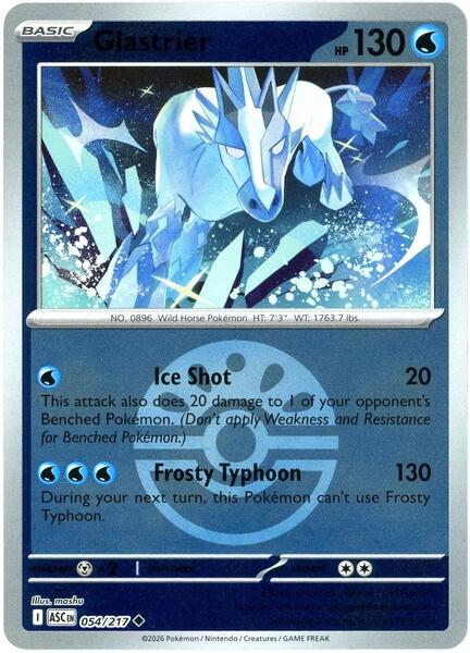 Glastrier (Friend Ball)-#054/217-Reverse Holofoil