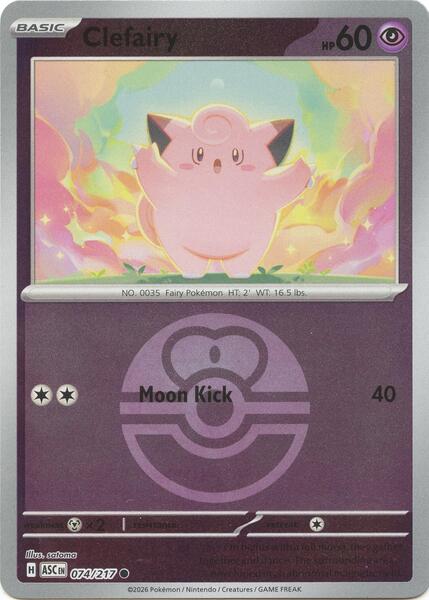 Clefairy (Love Ball)-#074/217-Reverse Holofoil