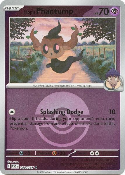 Hop's Phantump (Poke Ball)-#095/217-Reverse Holofoil