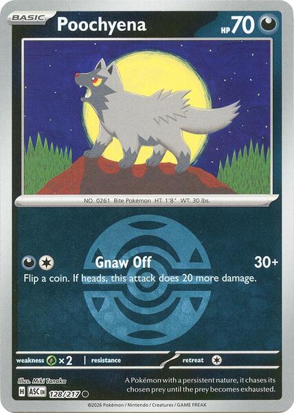 Poochyena (Dusk Ball)-#128/217-Reverse Holofoil