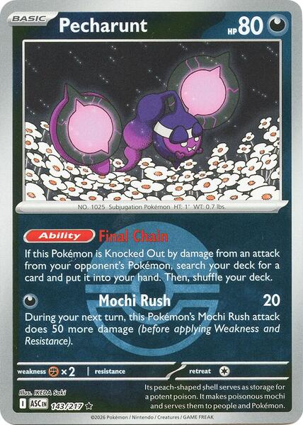Pecharunt (Poke Ball)-#143/217-Reverse Holofoil