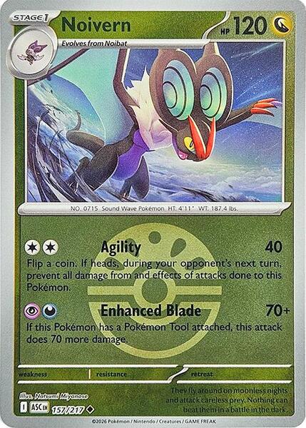 Noivern (Friend Ball)-#157/217-Reverse Holofoil