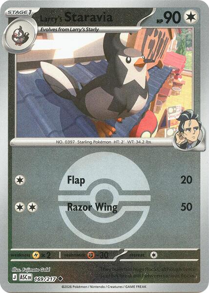 Larry's Staravia (Poke Ball)-#169/217-Reverse Holofoil