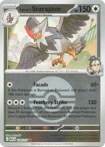Larry's Staraptor - 170/217 (Poke Ball)-#170/217-Standard