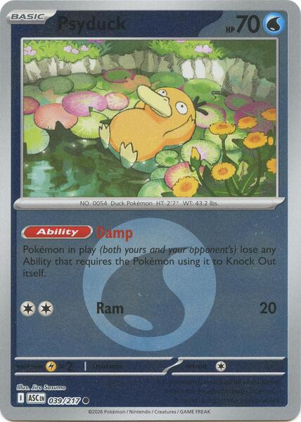 Psyduck - 039/217 (Energy Symbol Pattern)-#039/217-Reverse Holofoil