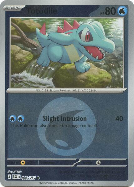 Totodile (Energy Symbol Pattern)-#041/217-Reverse Holofoil