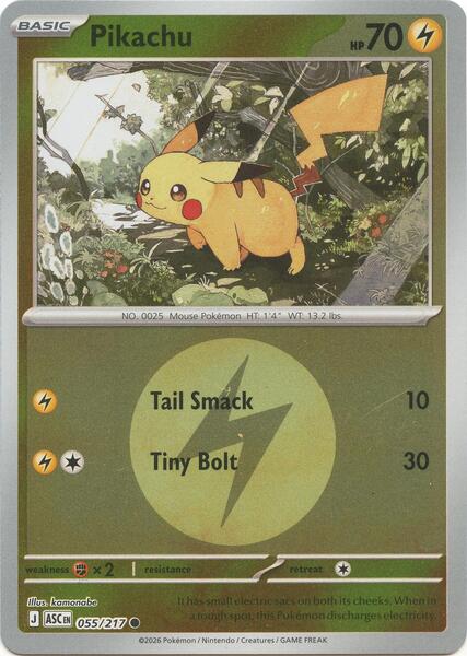 Pikachu (Energy Symbol Pattern)-#055/217-Reverse Holofoil