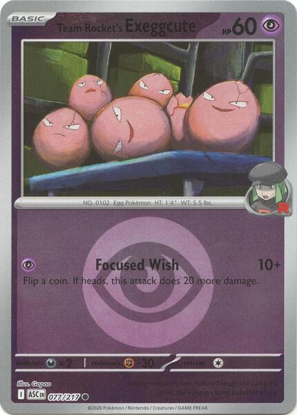 Team Rocket's Exeggcute (Energy Symbol Pattern)-#077/217-Standard
