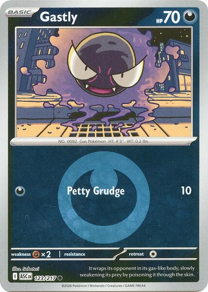 Gastly (Energy Symbol Pattern)-#123/217-Reverse Holofoil