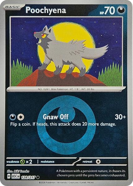 Poochyena (Energy Symbol Pattern)-#128/217-Reverse Holofoil