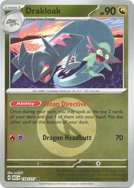 Drakloak - 159/217 (Energy Symbol Pattern)-#159/217-Reverse Holofoil