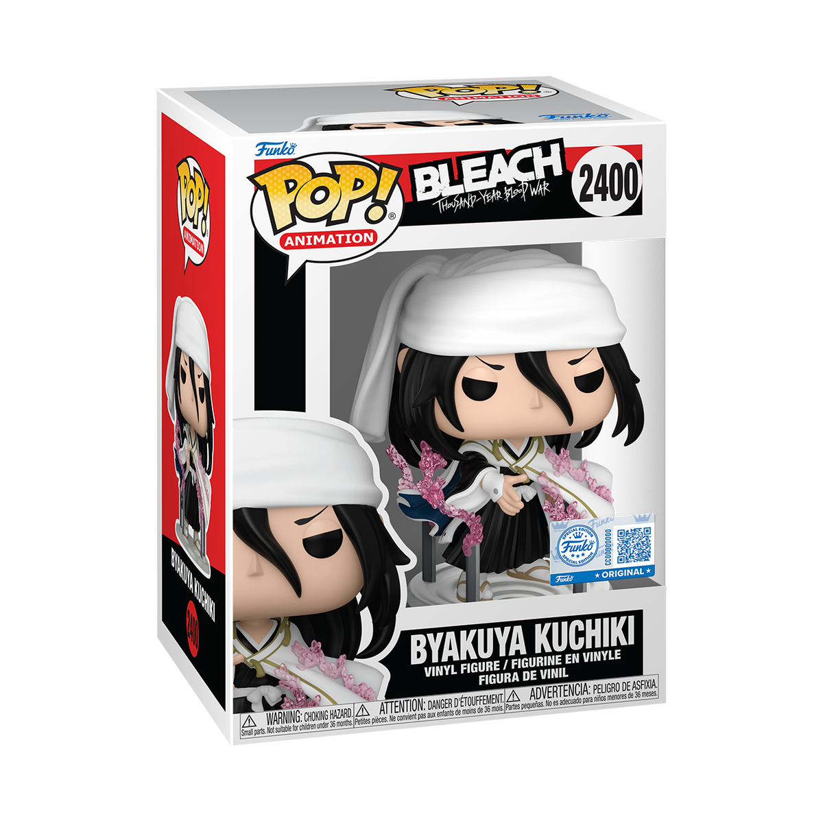 Funko Pop! Byakuya Kuchiki with Kenseikan packaging