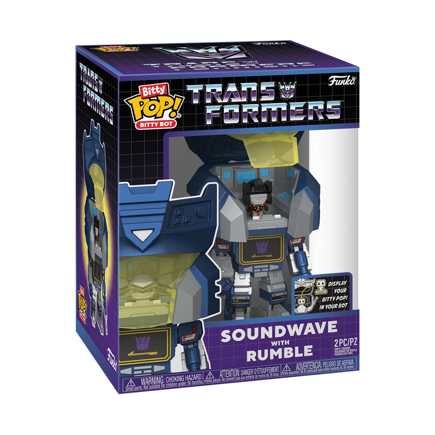 Funko Bitty Pop! Bitty Bot: Transformers - Soundwave with Rumble
