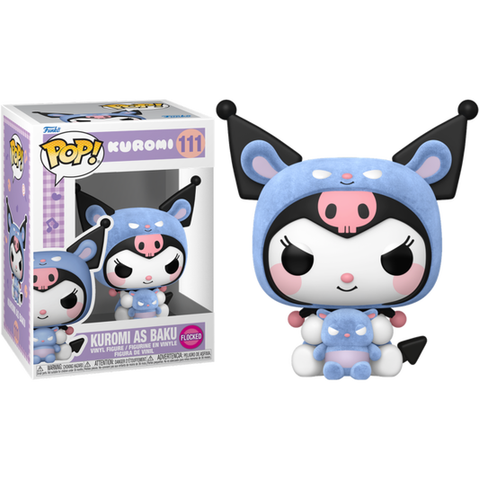 Hello Kitty & Friends - Kuromi as Baku Flocked Pop! Vinyl Figure